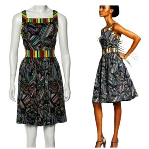 Fit and Flare (Duro Olowu) colorful abstract dress